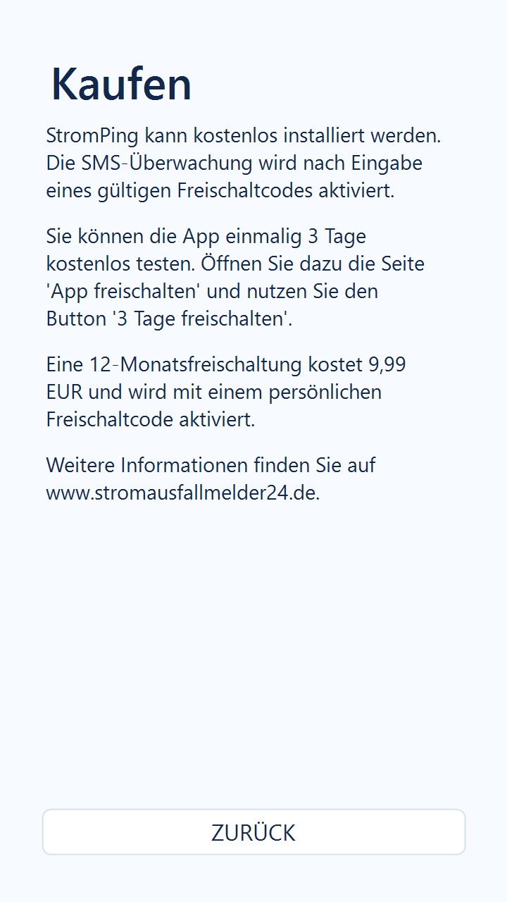 StromPing Kaufen in Version 1.1.14